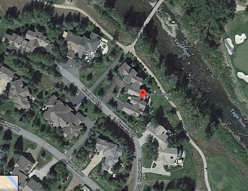 Google map satellite view of Avon, Colorado